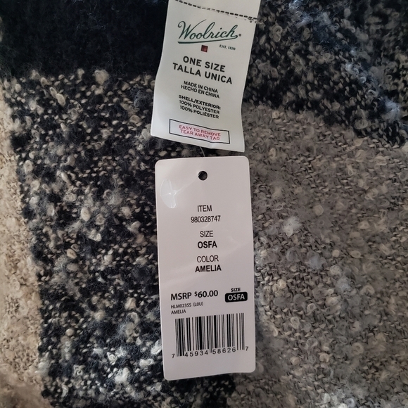 NWT Woolrich Amalia Cozy Blanket Wrap, OSFM - Picture 4 of 4